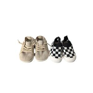 2 Pair Boys Baby Shoes Sneakers & Boots Size 6